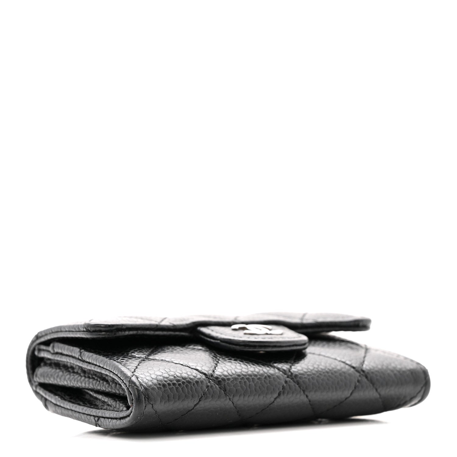 Chanel Caviar Quilted Flap Card Holder Wallet Black 4 of 10
