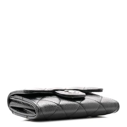 Chanel Caviar Quilted Flap Card Holder Wallet Black 4 of 10