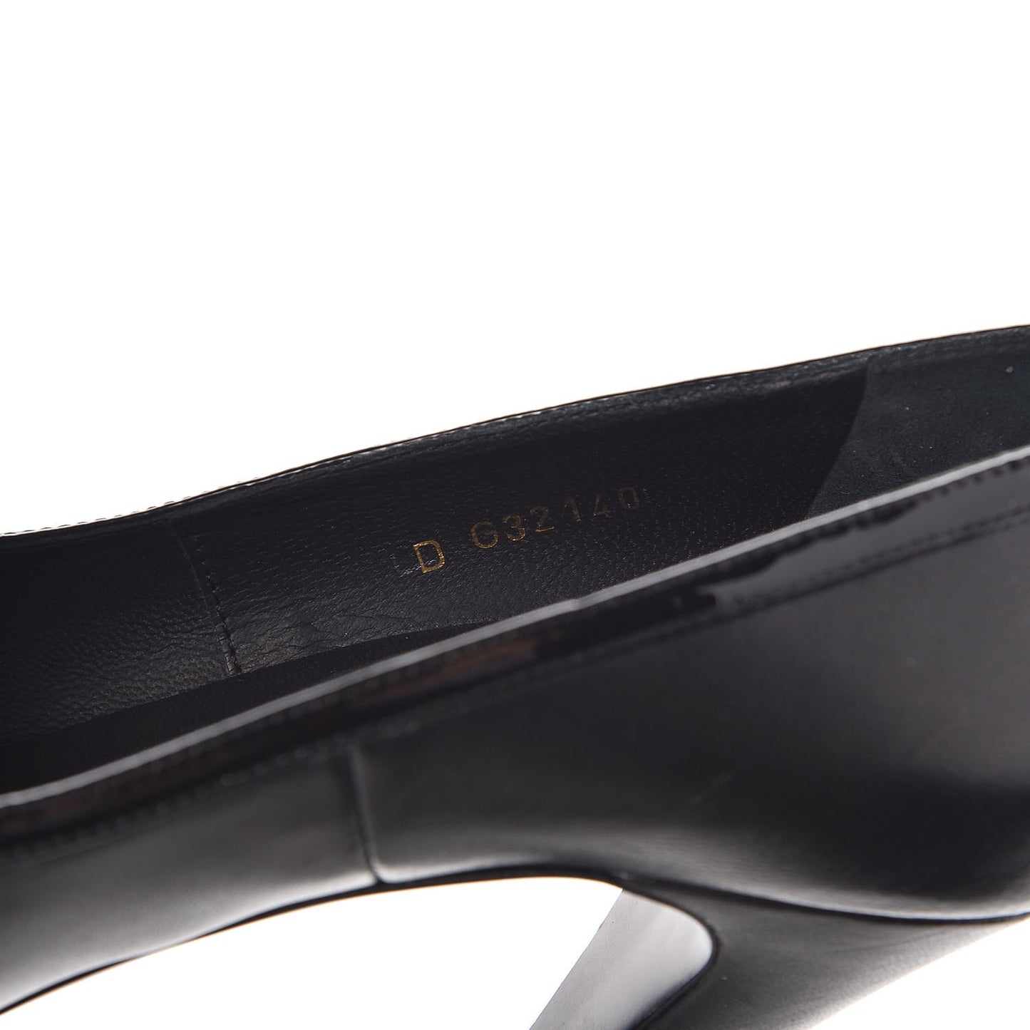Lambskin Patent Bow Cap Toe Pumps 36.5 Black