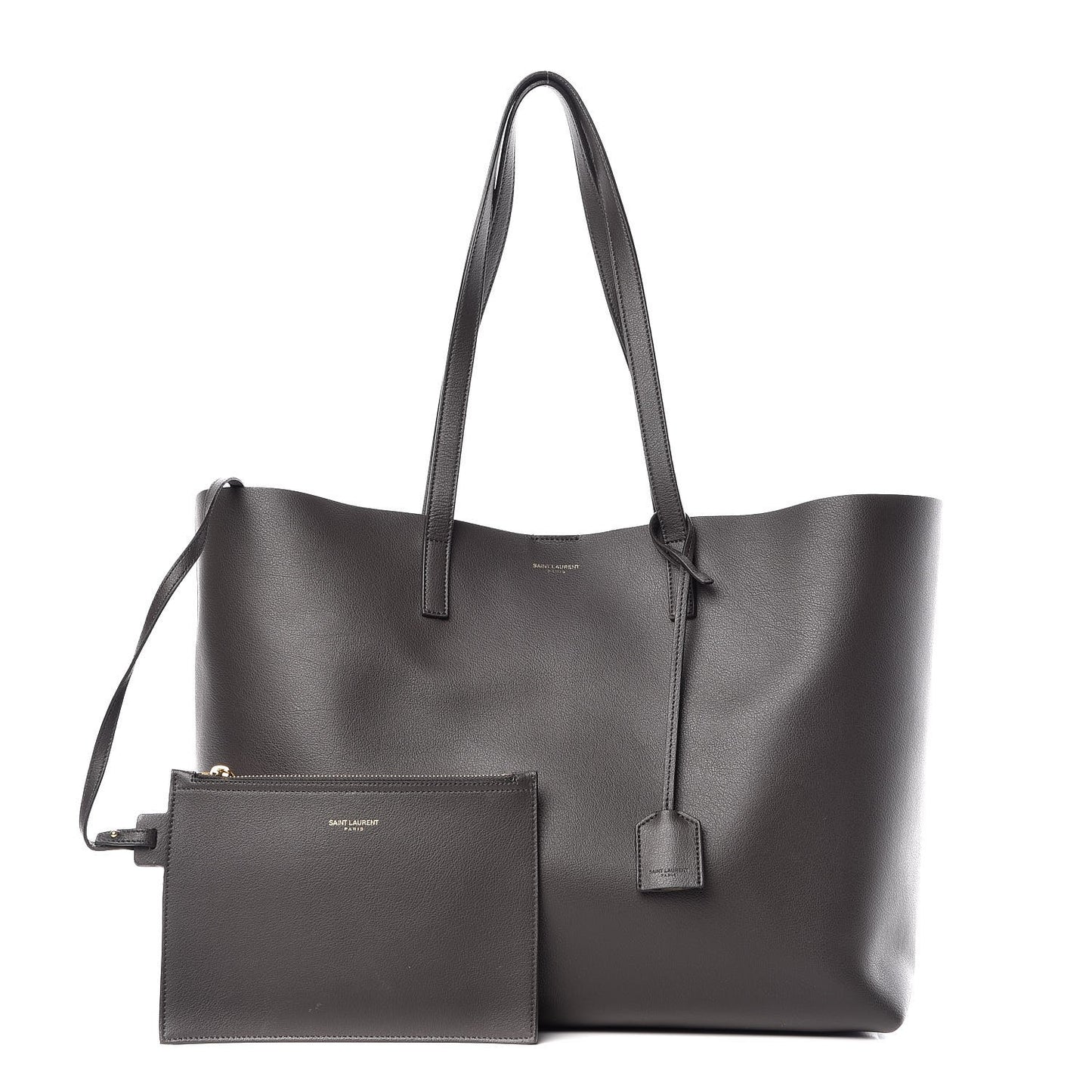 Calfskin Large Shopping Tote Coal