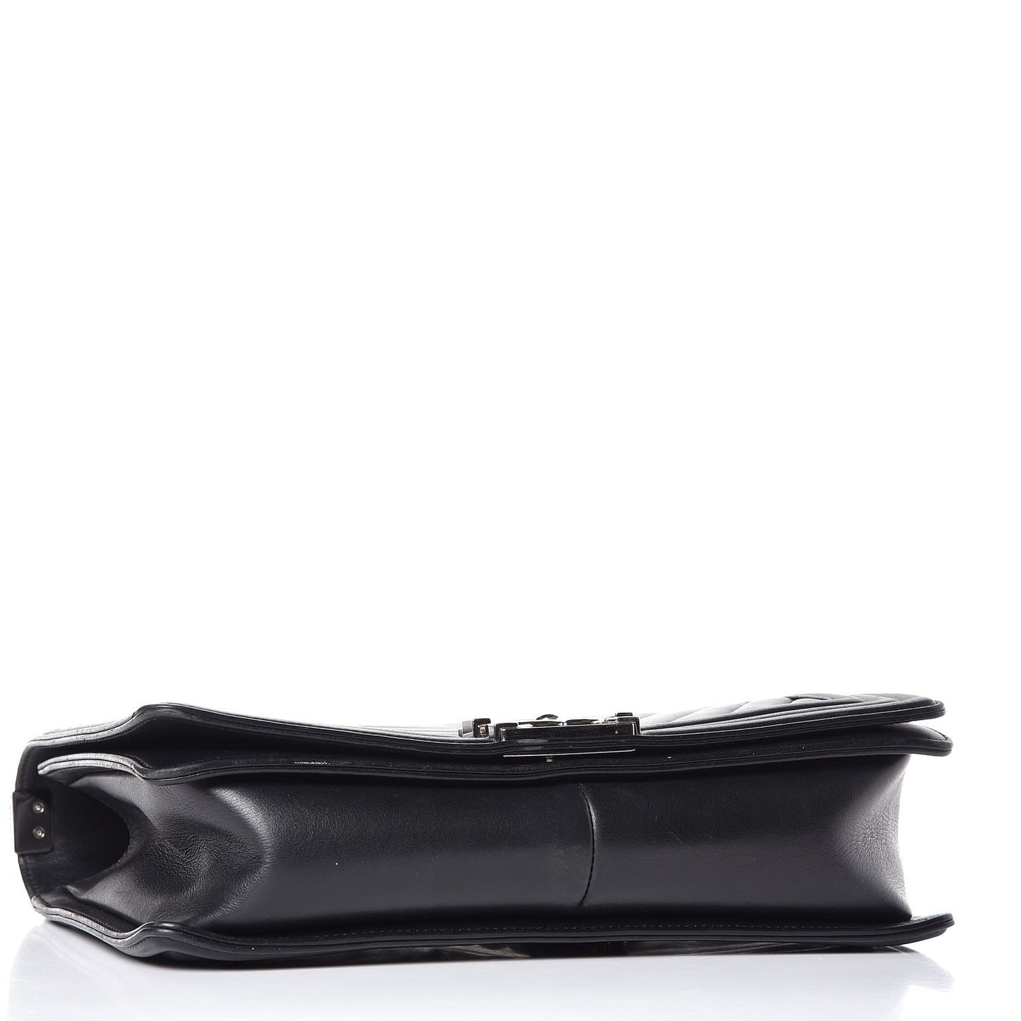 Calfskin Chevron Quilted New Medium Boy Flap Black