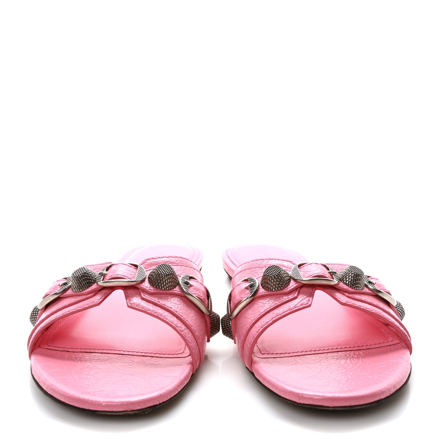 Agneau Arena Cagole Flat Slide Sandals 36 Sweet Pink