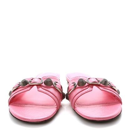 Balenciaga Agneau Arena Cagole Flat Slide Sandals 36 Sweet Pink 3 of 10