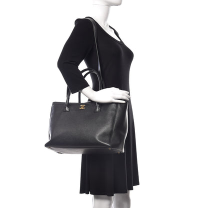 Chanel Calfskin Cerf Shopper Tote Black 2 of 9