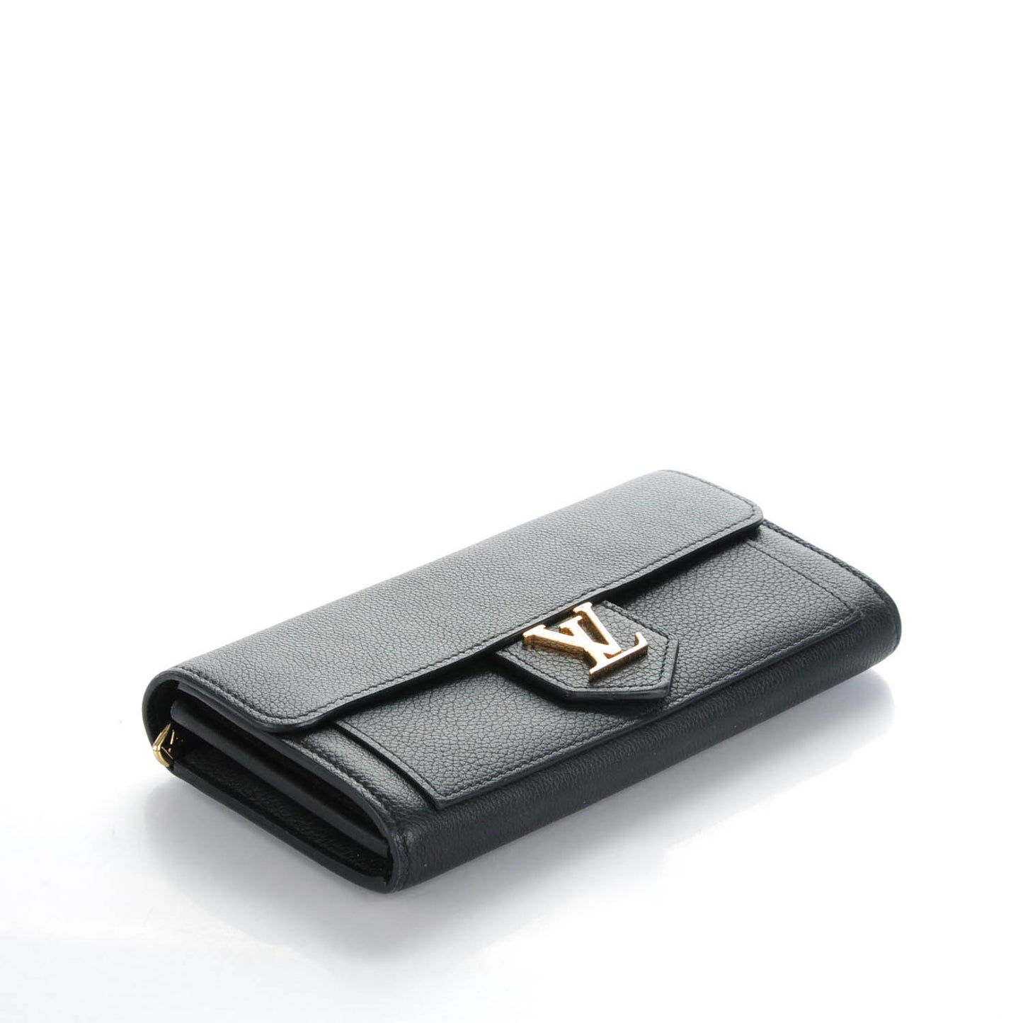 Calfskin Lockme Wallet Black