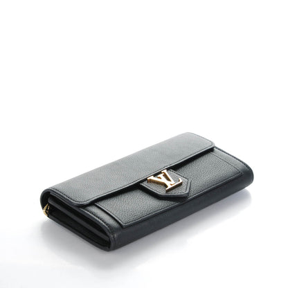 Louis Vuitton Calfskin Lockme Wallet Black 4 of 7