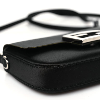 Fendi Silk Satin Phone Baguette Black 9 of 10