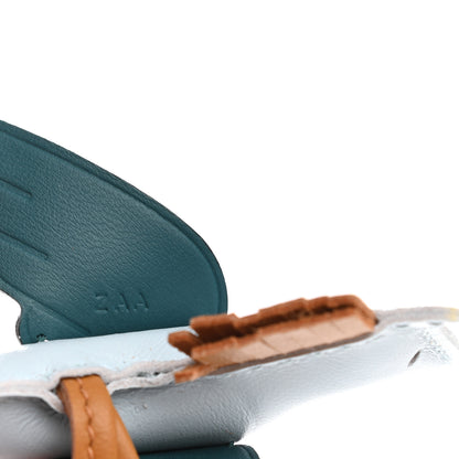 Hermes Milo Lambskin Grigri Rodeo Pegase Horse Bag Charm PM Bleu Brume Sesame Vert Bosphore 4 of 4
