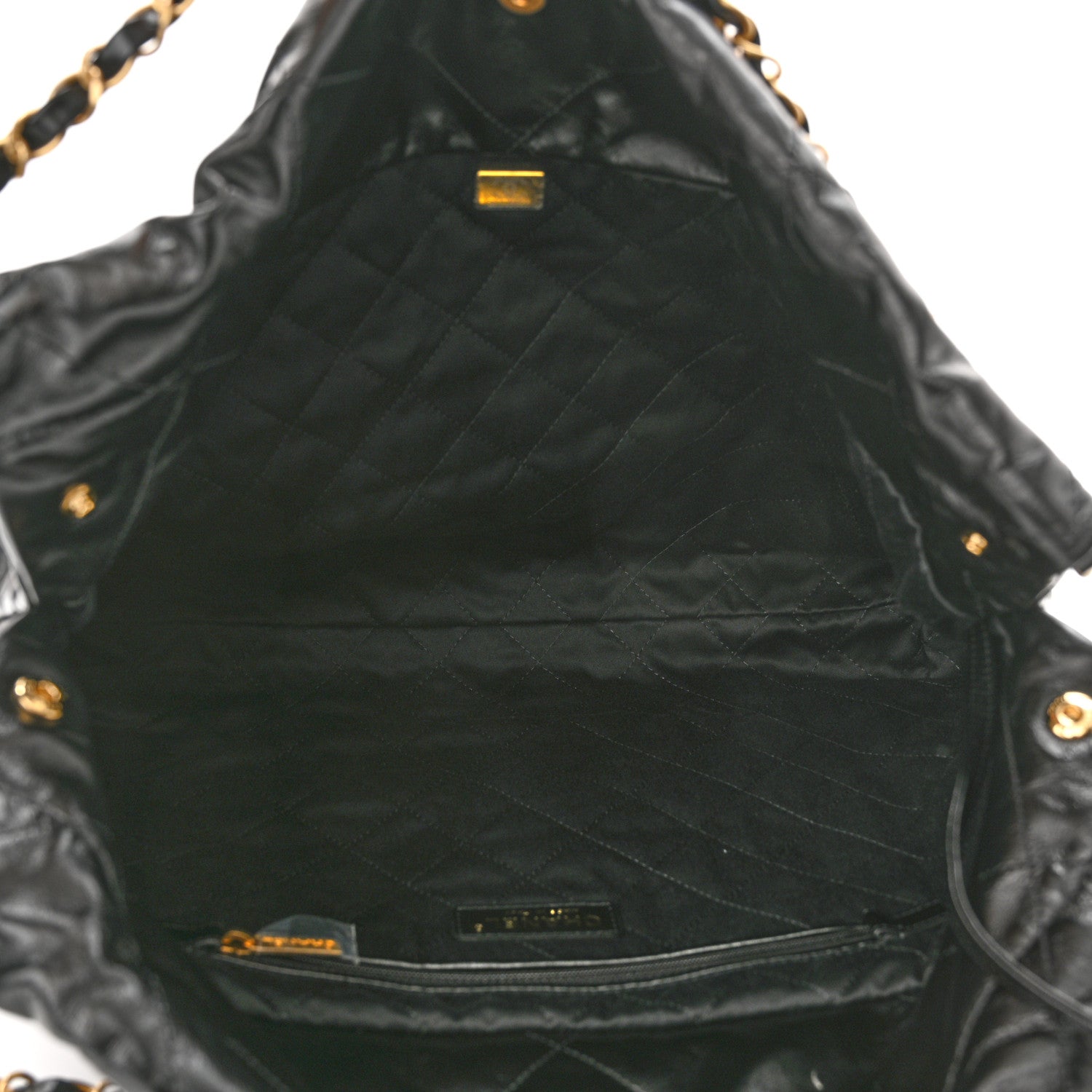 Chanel Shiny Calfskin Quilted Chanel 22 Black 6 of 11