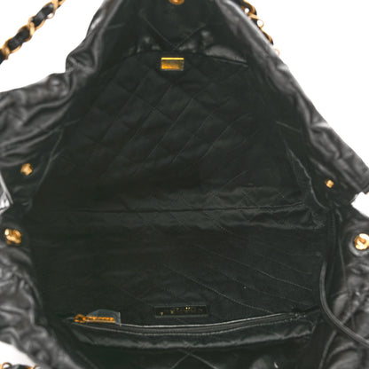 Chanel Shiny Calfskin Quilted Chanel 22 Black 6 of 11