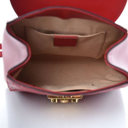 Gucci Guccissima Signature Padlock Backpack Hibiscus Red 5 of 9