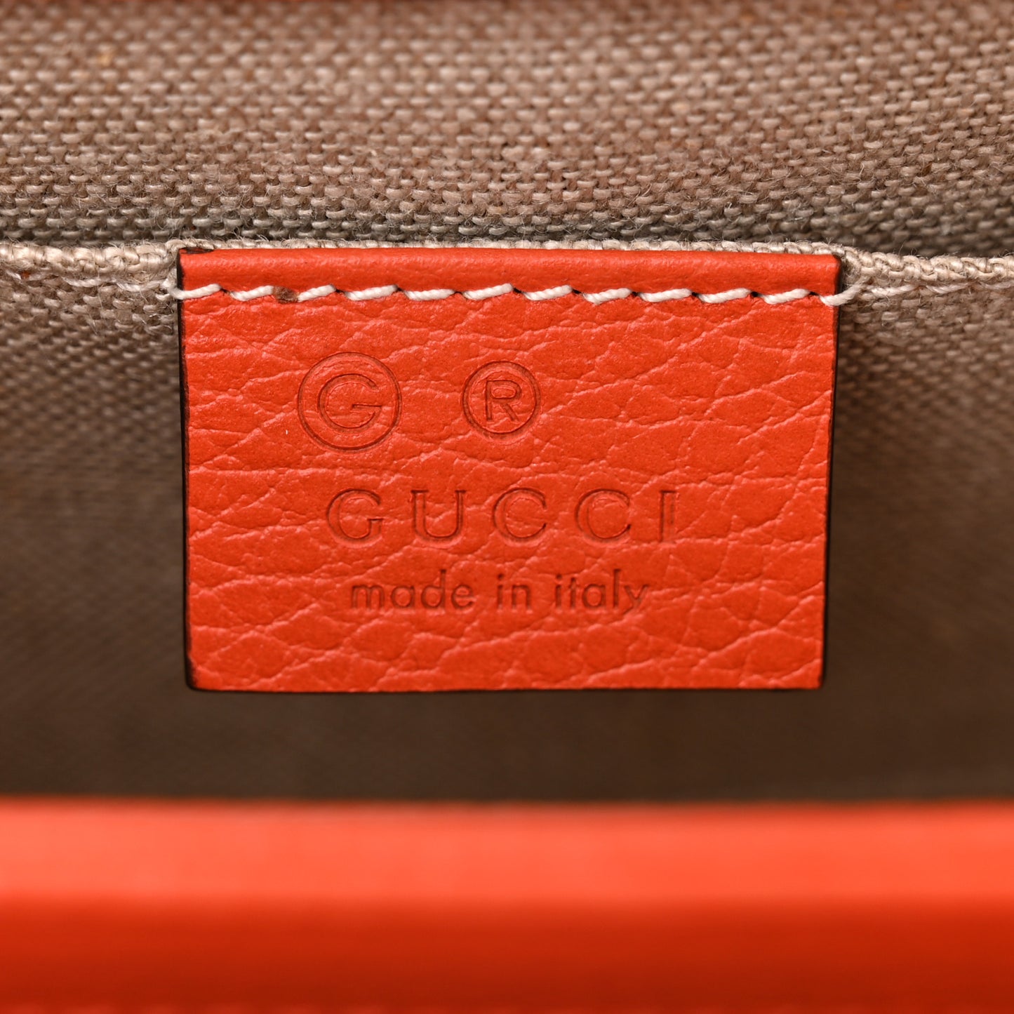Dollar Calfskin Small Interlocking G Shoulder Bag Sun Orange