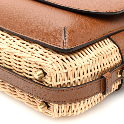 Gucci Calfskin Wicker Small Messenger Bag Natural 10 of 10