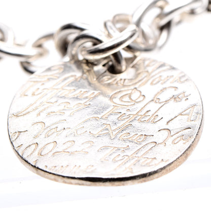 Tiffany Sterling Silver Notes Round Tag Charm Bracelet 3 of 5