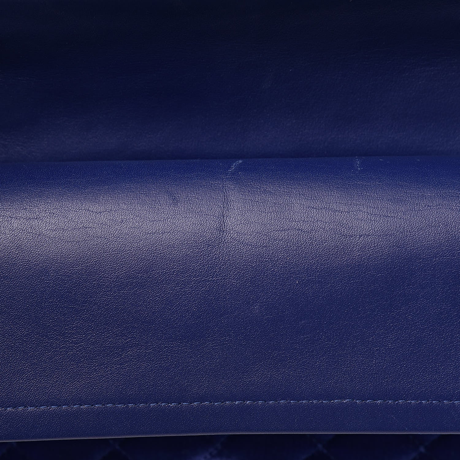 Chanel Velvet Quilted Medium Double Flap Navy Blue 11 of 14