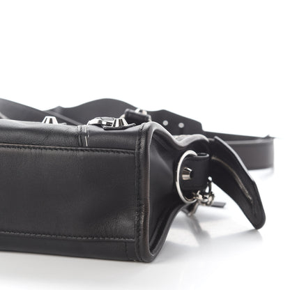 Balenciaga Calfskin Topstitch Classic Silver Hardware Mini City Black 8 of 8