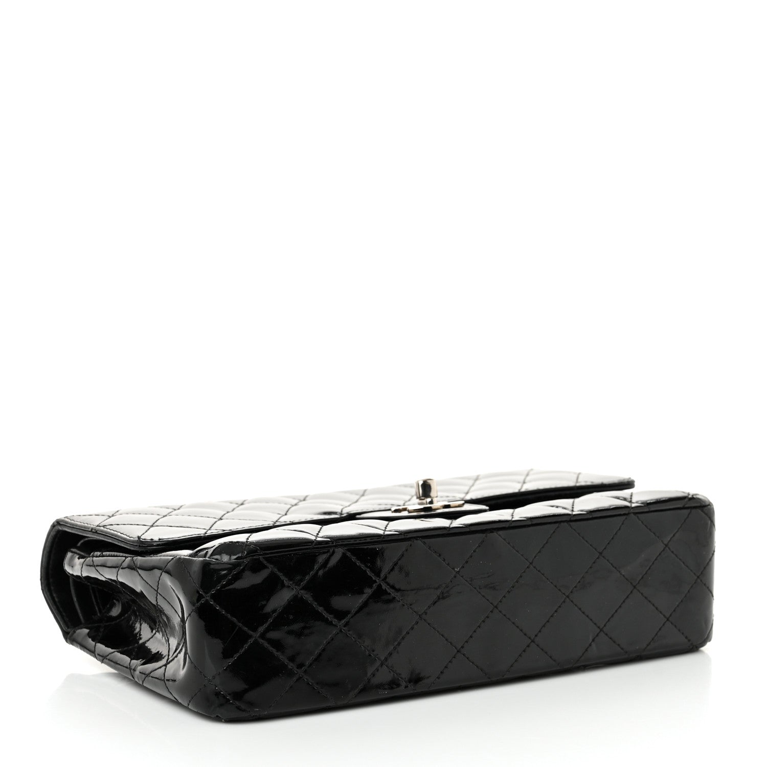 Chanel Patent Quilted Medium Double Flap Black 4 of 14