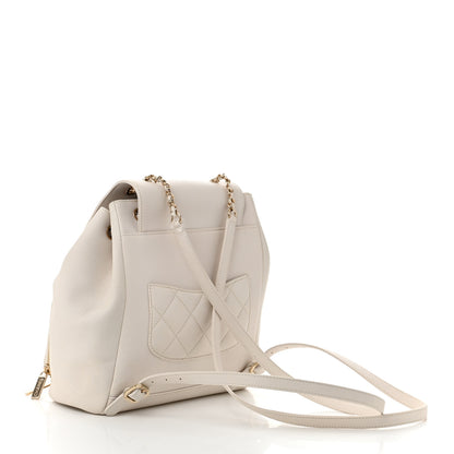 Chanel Caviar Quilted Business Affinity Backpack White 3 of 11