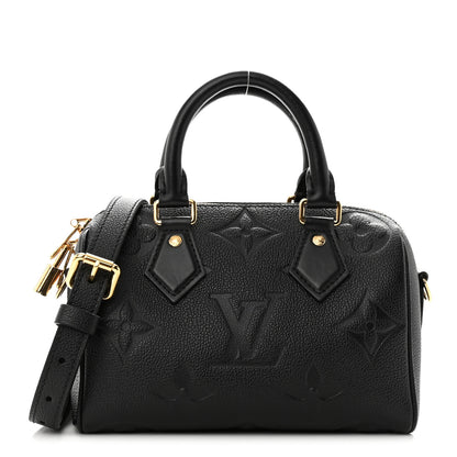 Louis Vuitton Empreinte Monogram Giant Speedy Bandouliere 20 Black 1 of 10