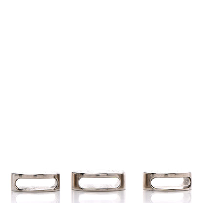 Hermes Palladium Clou De Selle Scarf Ring Set 3 of 5