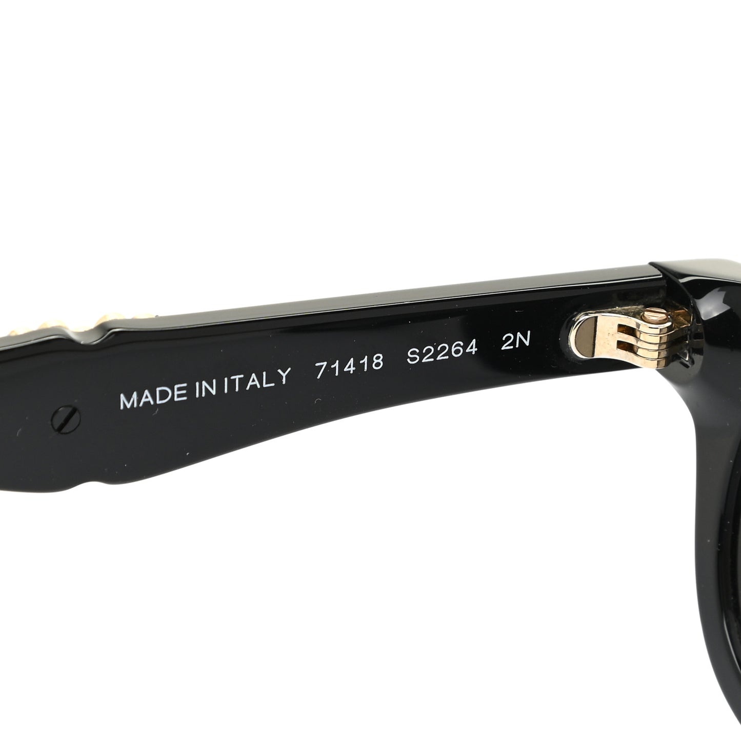 Acetate Square Crystal CC Sunglasses S2264 Black
