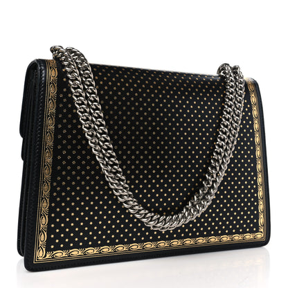 Gucci X SEGA Calfskin GUCCY Stars Medium Dionysus Shoulder Bag Black Gold 3 of 9