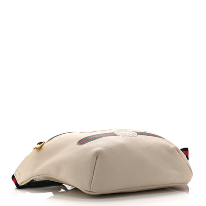 Gucci Grained Calfskin Logo Belt Bag White 4 of 11