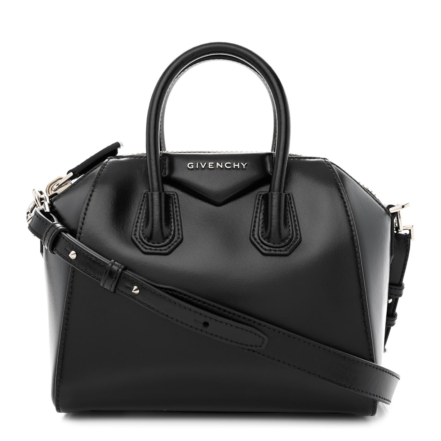 Givenchy Shiny Lord Calfskin Mini Antigona Black 1 of 11