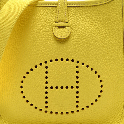 Hermes Taurillon Clemence Evelyne TPM Lime 8 of 10