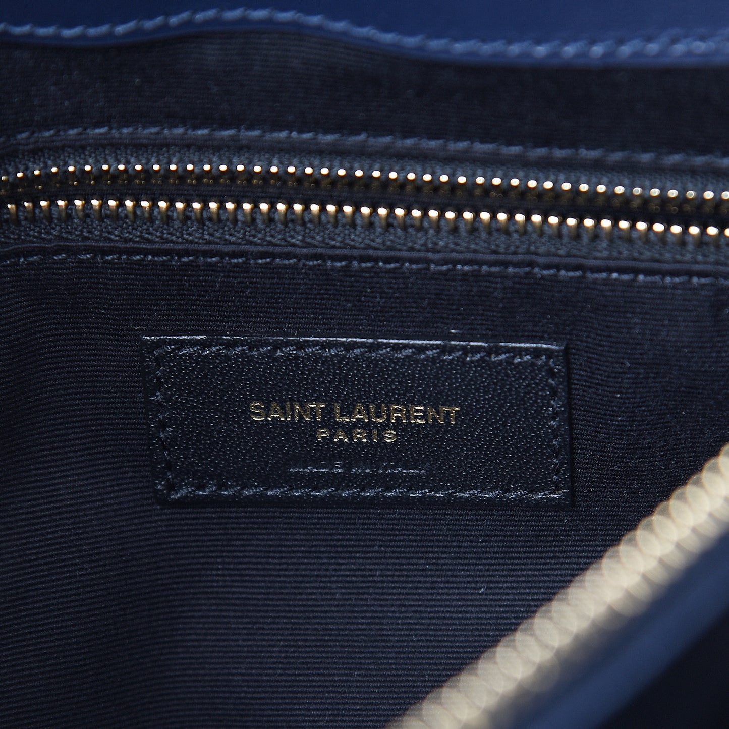 Calfskin Y Quilted Monogram Medium Loulou Chain Satchel Medium Blue