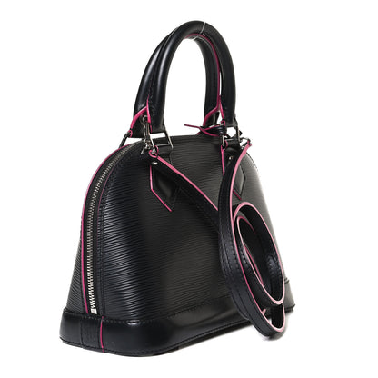 Louis Vuitton Epi Alma BB Black Hot Pink 3 of 17