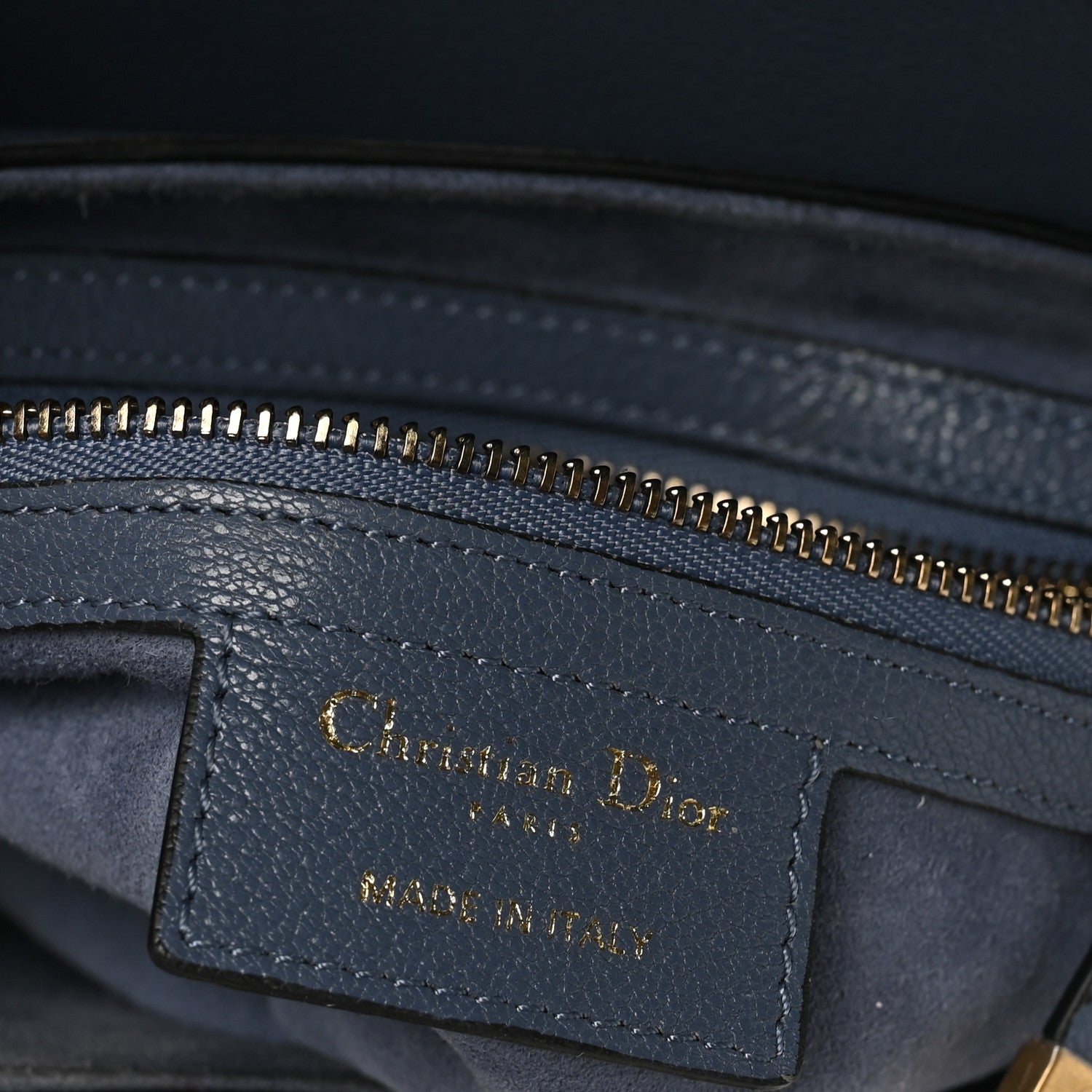 Christian Dior Shiny Goatskin Saddle Bag Cloud Blue 6 of 10