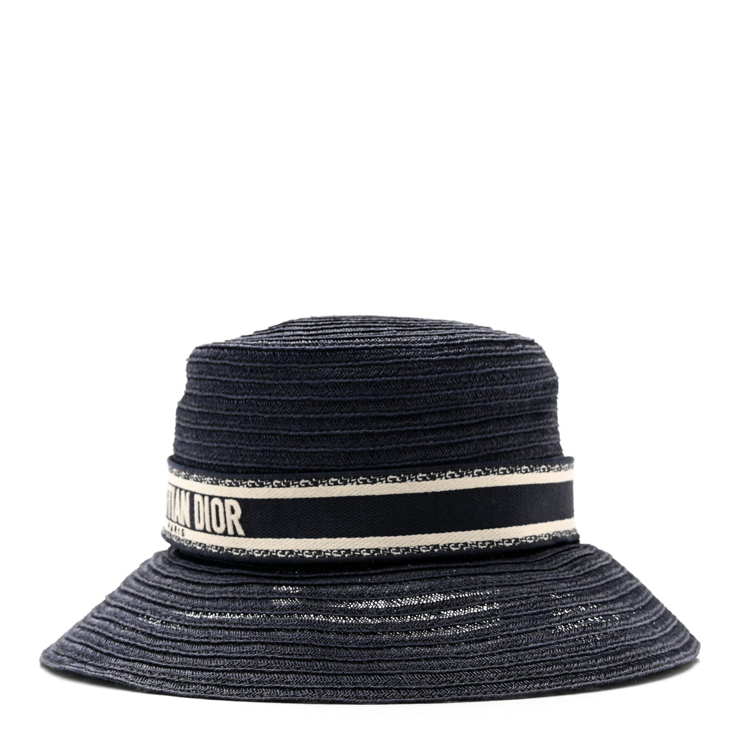Straw Dioresort Large Brim Hat 58 Blue Fonce