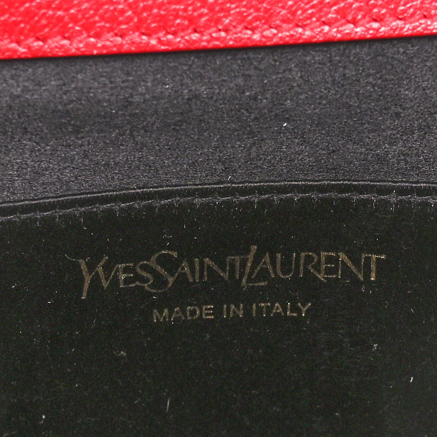 Saint Laurent Calfskin Monogram Large Belle De Jour Clutch Red 6 of 9