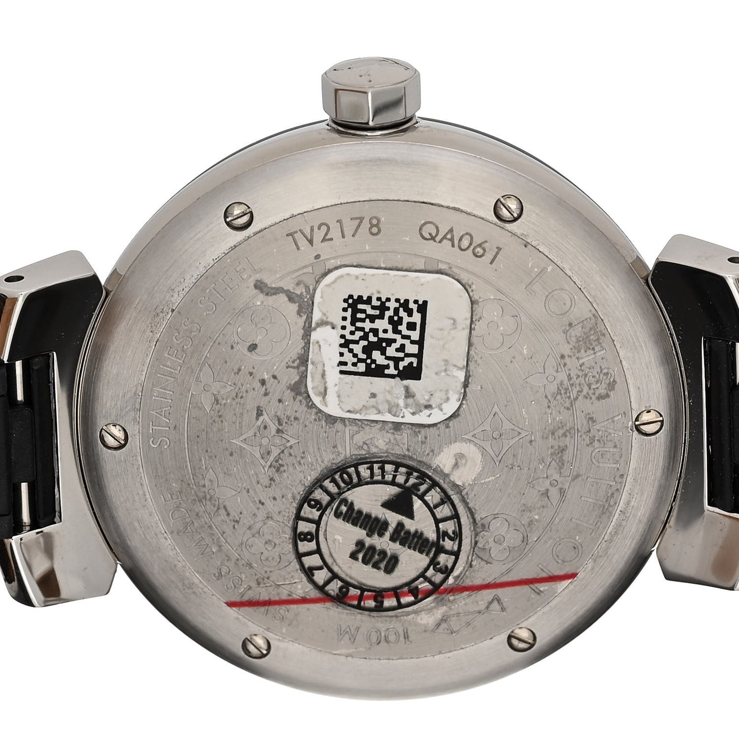Stainless Steel Monogram 34mm Tambour World Tour Dial Quartz Watch