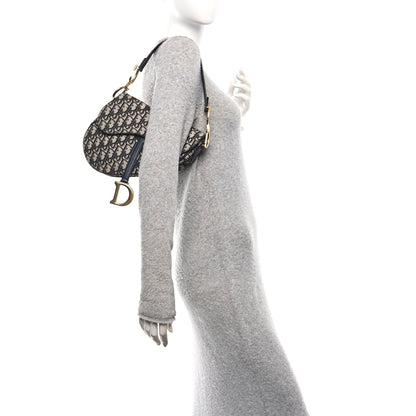 Christian Dior Oblique Saddle Bag Blue 2 of 10