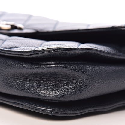 Chanel Goatskin Quilted Large Perfect Edge Flap Navy 19 of 20