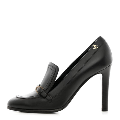 Chanel Calfskin Buckle Pumps 39.5 Brown 1 of 12