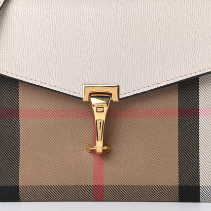 Burberry Derby Calfskin House Check Small Macken Crossbody Bag Limestone 9 of 14
