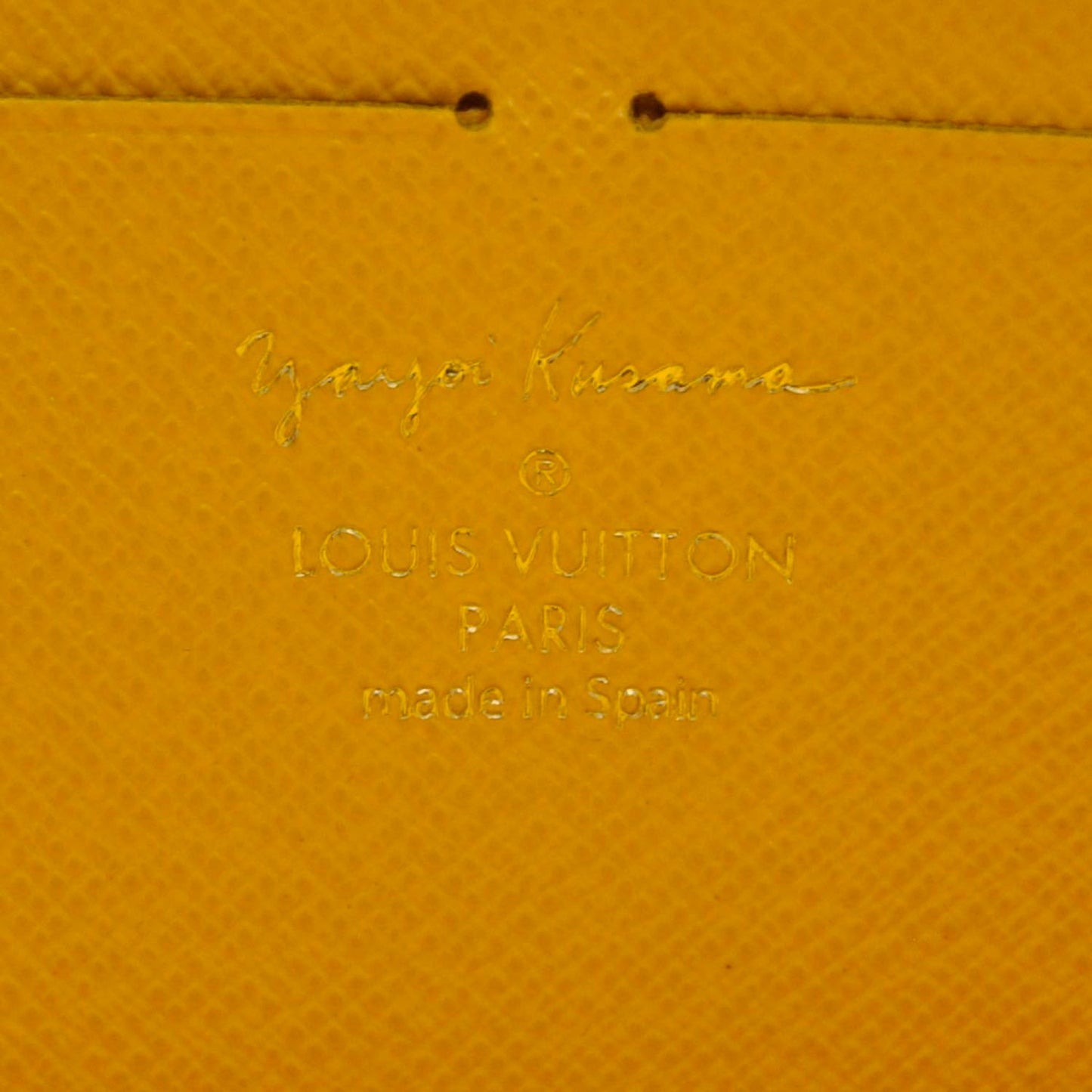 Monogram Kusama Pumpkin Dots Zippy Wallet Yellow