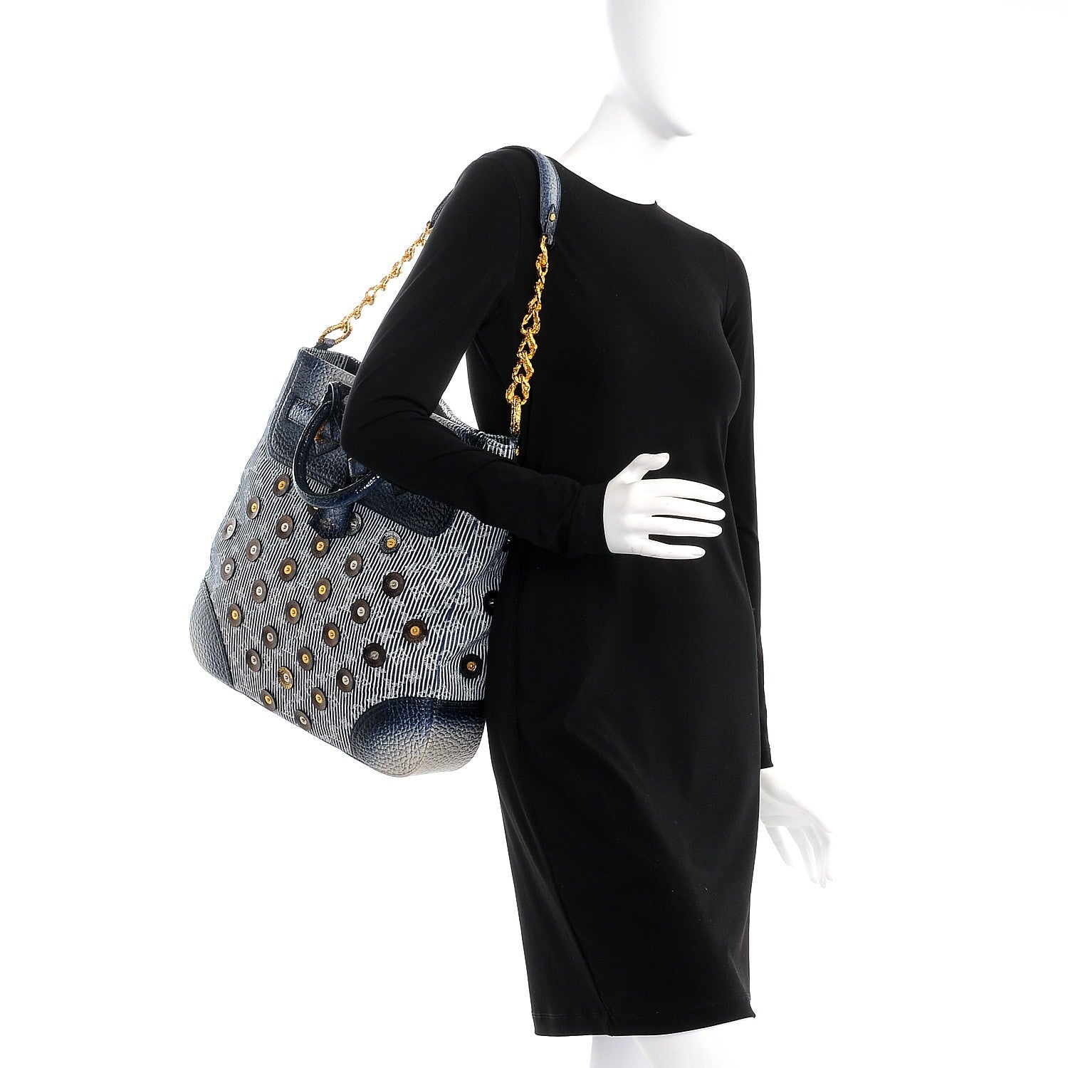 Louis Vuitton Denim Stripes Corsaire Polka Dot Besace 2 of 9