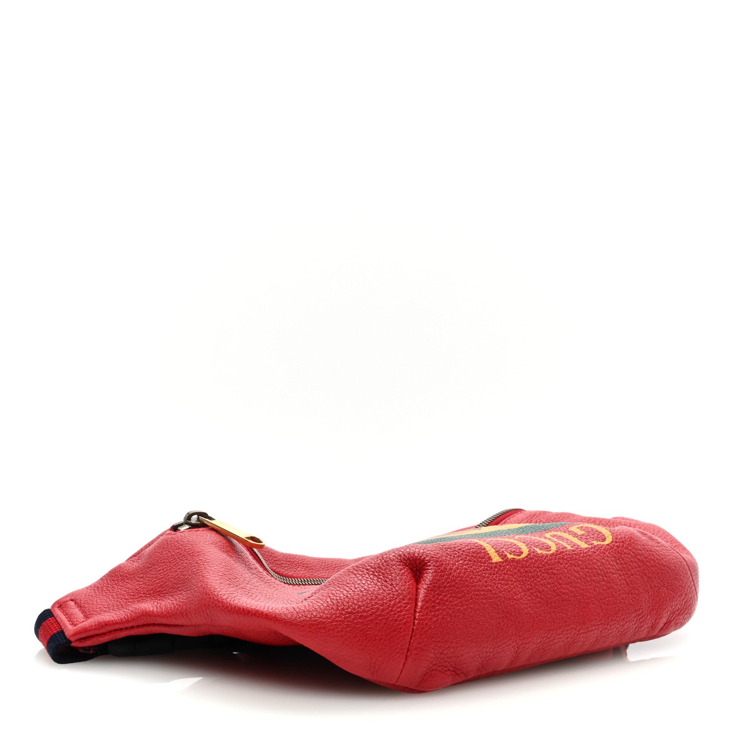 Gucci Grained Calfskin Logo Belt Bag Hibiscus Red 4 of 9