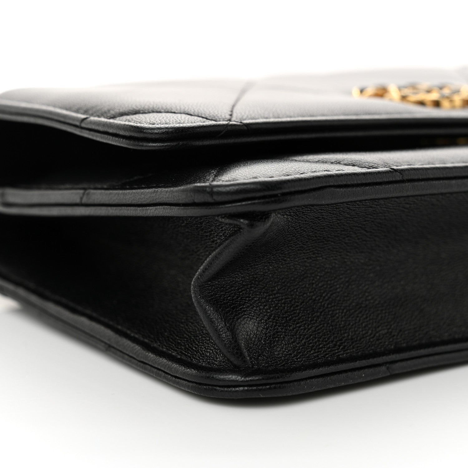 Chanel Lambskin Quilted Chanel 19 Wallet On Chain WOC Black 10 of 13