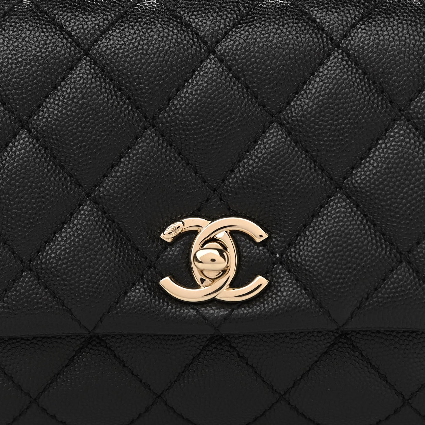 Caviar Quilted Extra Mini Coco Handle Flap Black