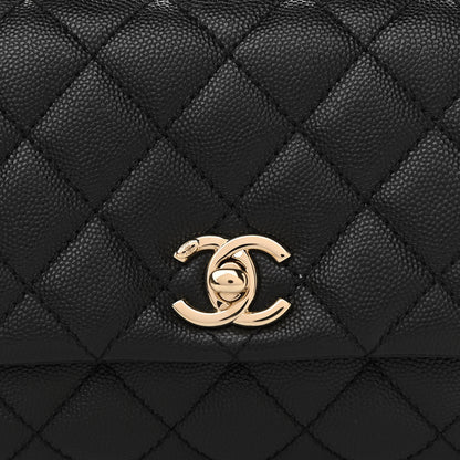 Chanel Caviar Quilted Extra Mini Coco Handle Flap Black 8 of 12