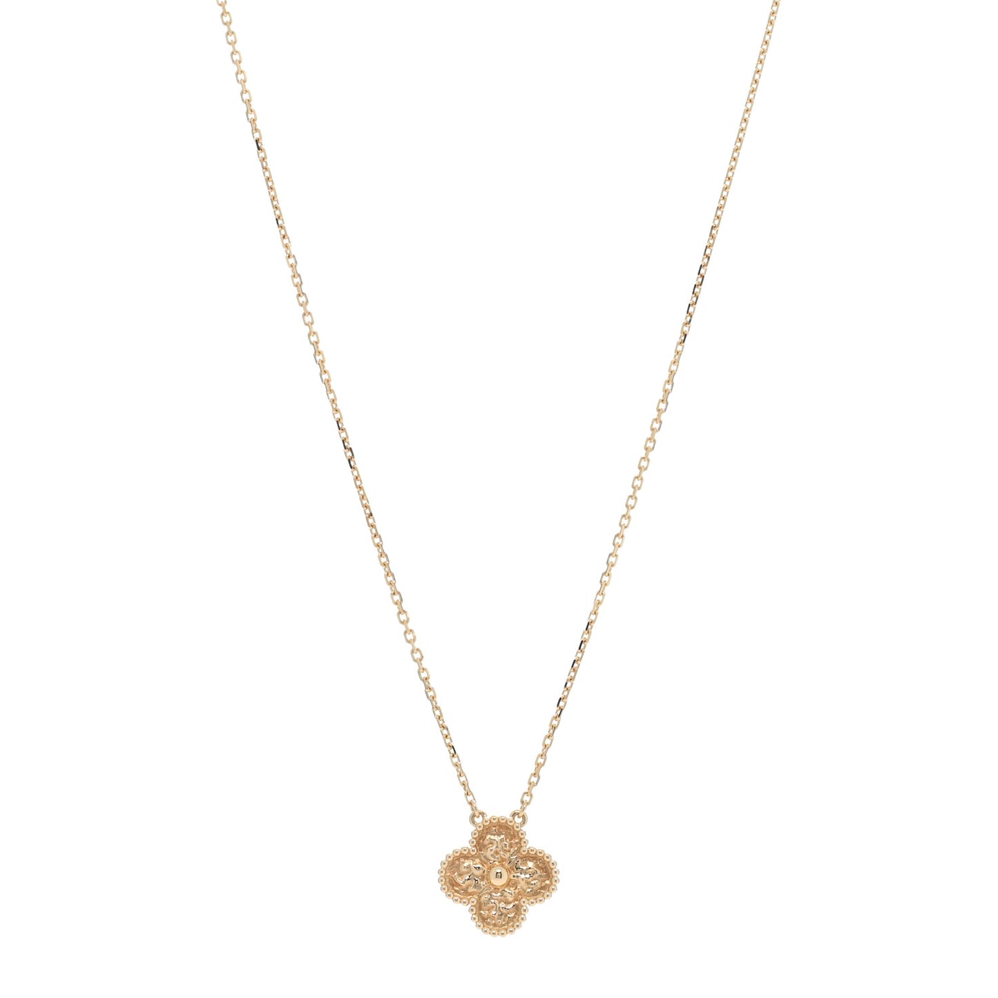 18K Yellow Gold Vintage Alhambra Pendant Necklace