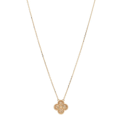 Van Cleef & Arpels 18K Yellow Gold Vintage Alhambra Pendant Necklace 1 of 5