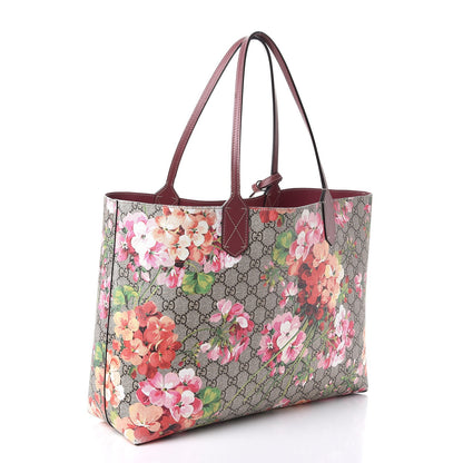 Gucci GG Supreme Monogram Blooms Medium Reversible Tote Beige Multicolor Dry Rose 5 of 16