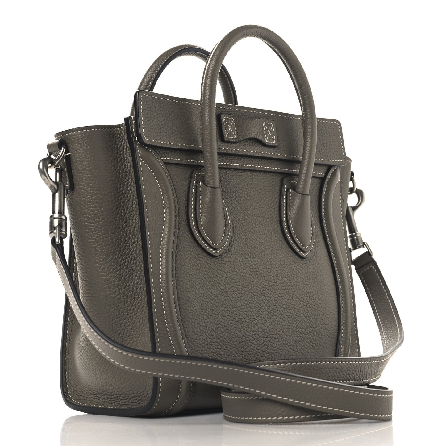 Drummed Calfskin Nano Luggage Souris