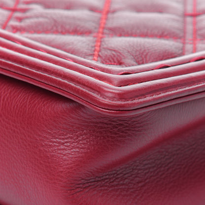 Chanel Calfskin Stitched New Medium Boy Flap Red 12 of 14